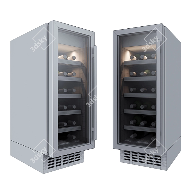 Hansa FWC30201B Wine Cabinet: Elegant Storage Solution 3D model image 4