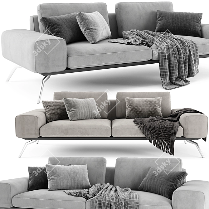 Blanche Linda 2 Seater Sofa 3D model image 1
