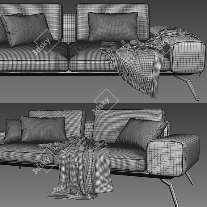 Blanche Linda 2 Seater Sofa 3D model image 4