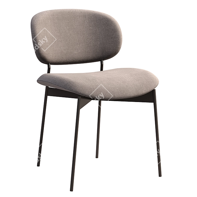  Cozy Luz Chair: Stylish Upholstered Seat 3D model image 2