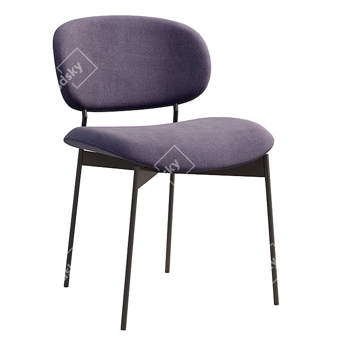  Cozy Luz Chair: Stylish Upholstered Seat 3D model image 3