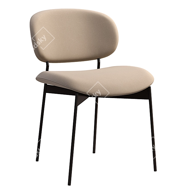 Cozy Luz Chair: Stylish Upholstered Seat 3D model image 4