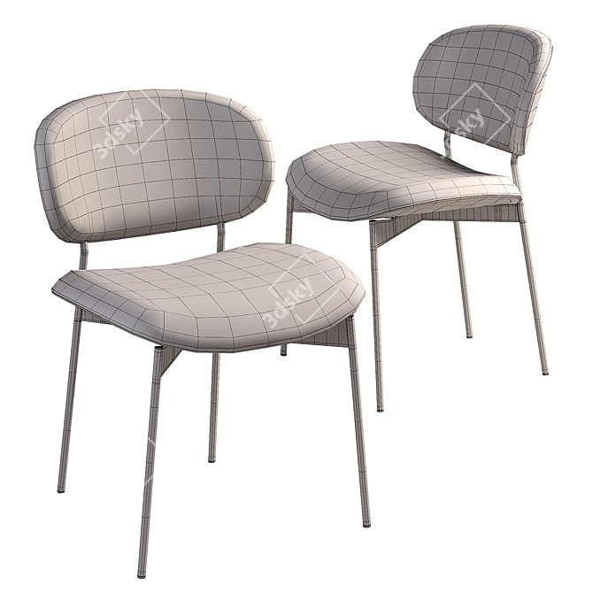  Cozy Luz Chair: Stylish Upholstered Seat 3D model image 7