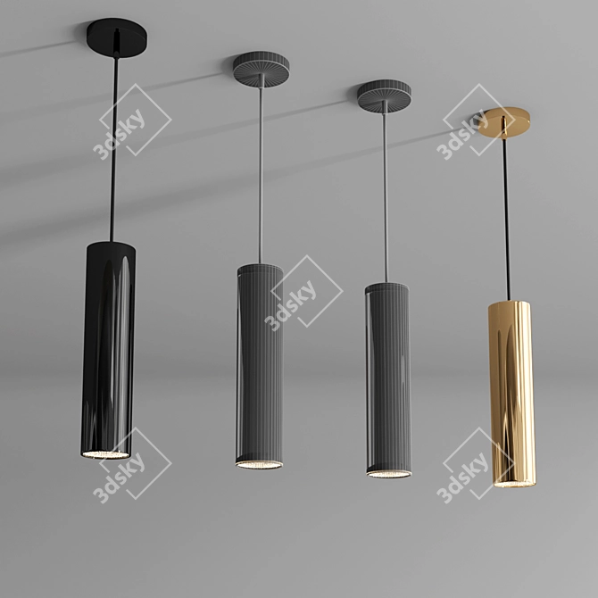 Sleek Panzeri One Pendant 3D model image 3