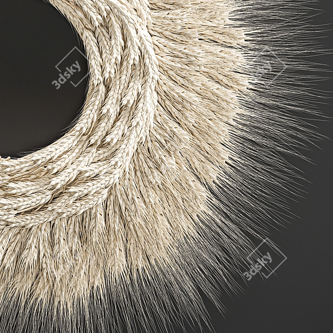 Eco Wheat Spikelet Wreath 3D model image 4