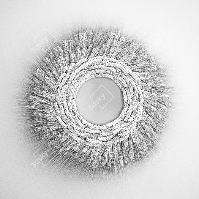 Eco Wheat Spikelet Wreath 3D model image 7