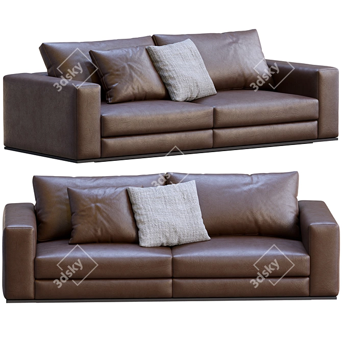 Elegant Hamilton Sofa by Minotti 3D model image 2