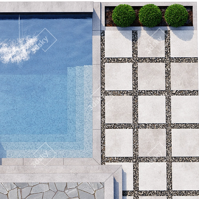 Modern Pool Design for V-Ray and Corona 3D model image 2