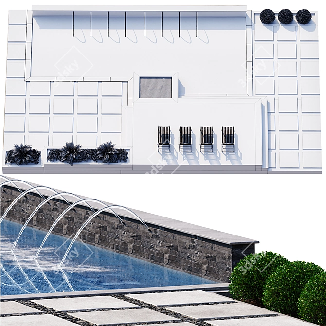 Modern Pool Design for V-Ray and Corona 3D model image 4