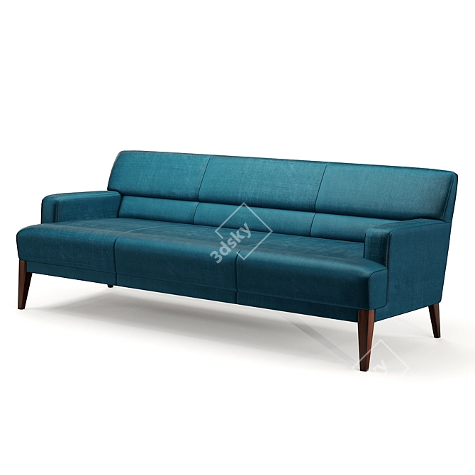 Brompton Sofa: Handcrafted Comfort 3D model image 2