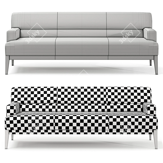 Brompton Sofa: Handcrafted Comfort 3D model image 6