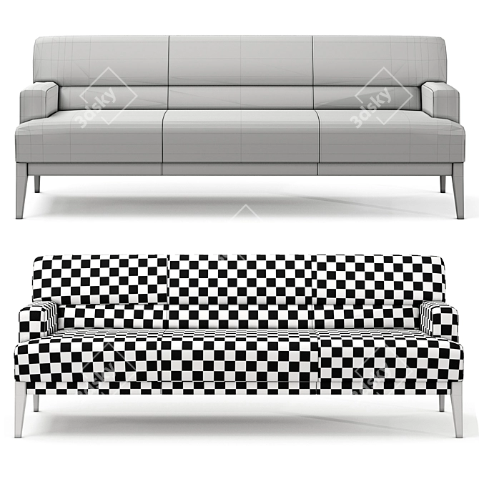 Brompton Sofa: Handcrafted Comfort 3D model image 10