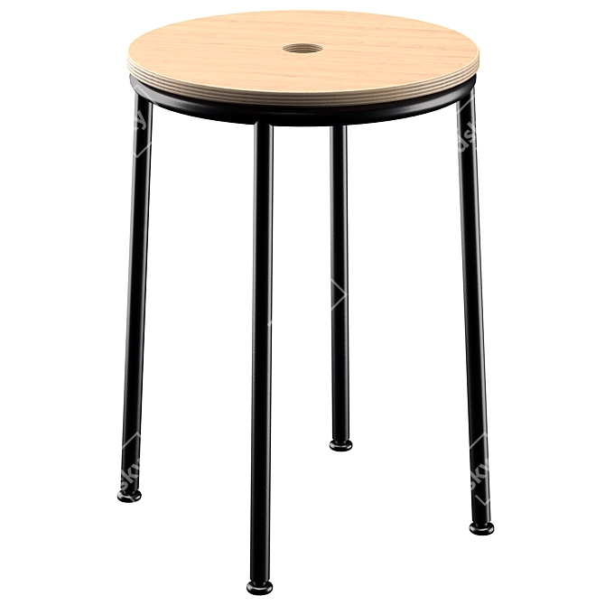 Sleek Circa Stool - Elegant Design 3D model image 1