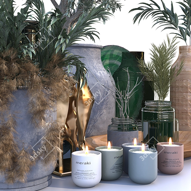 EcoGreen Decor Set 3D model image 3