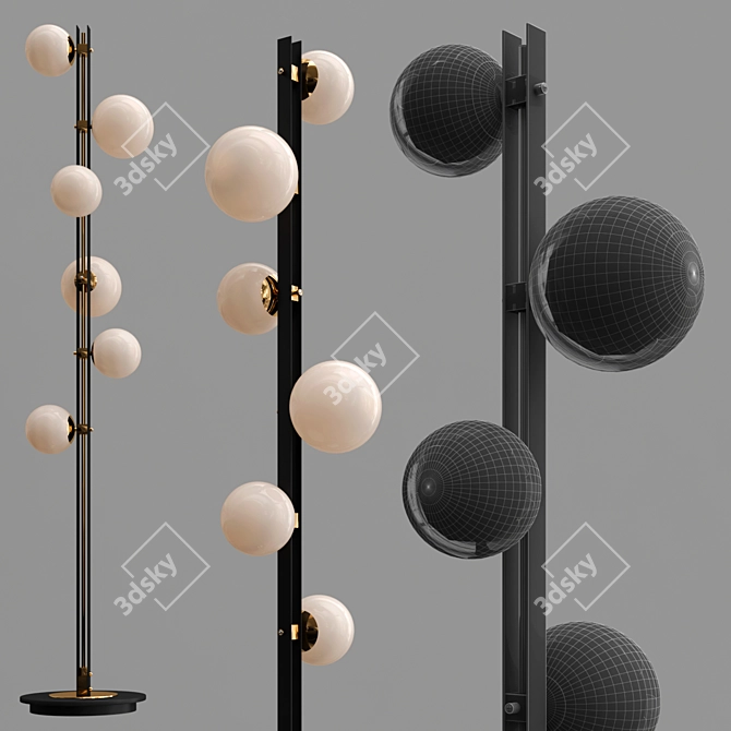 Elegant Judith FL Floor Lamp 3D model image 2