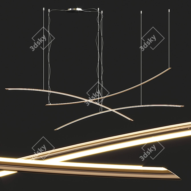 Modern Cattelan Katana: Sleek Italian Lighting 3D model image 1