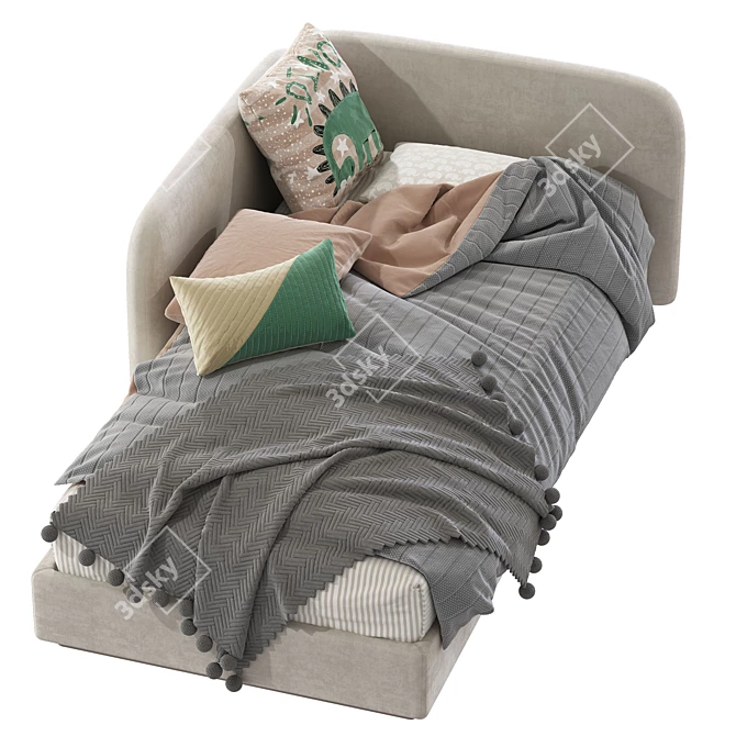 Sleep Onnn Single Crib Bed 3D model image 4