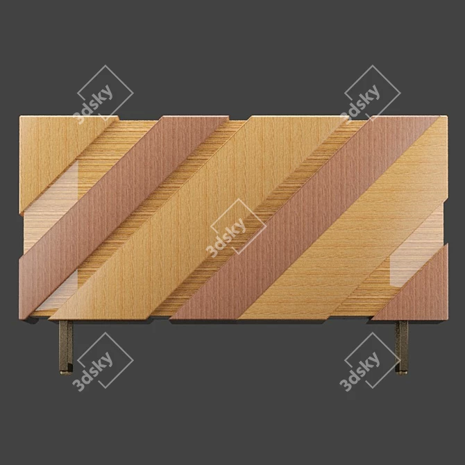 Mariani Slide: Versatile Wood-textured Sideboard 3D model image 2
