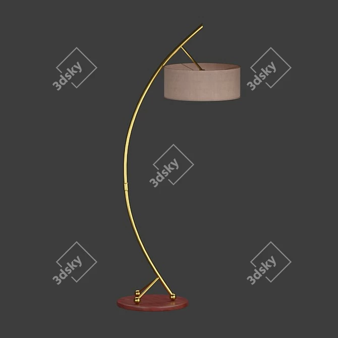 Elegant Vardar Floor Lamp 3D model image 1
