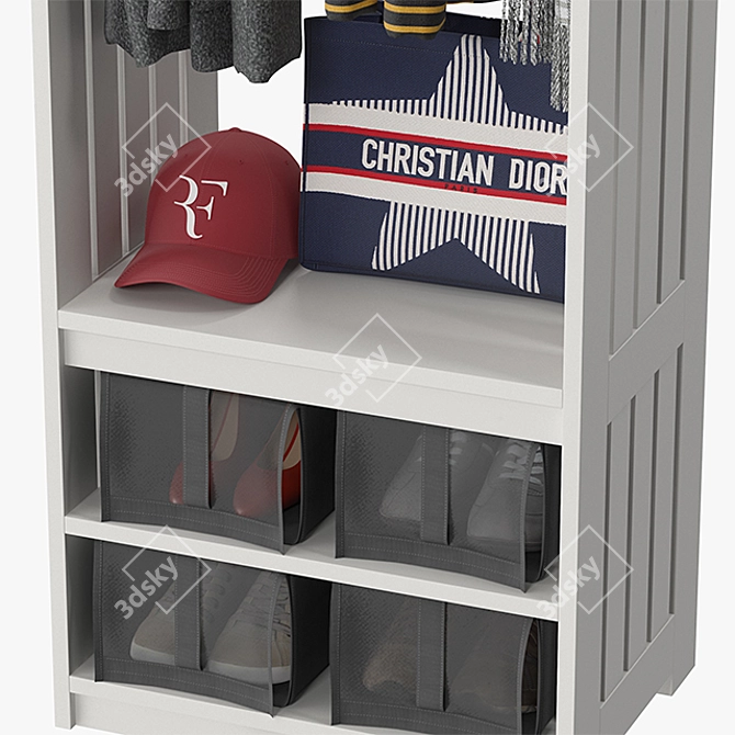 Modern Scandinavian Style Bookshelf 3D model image 4