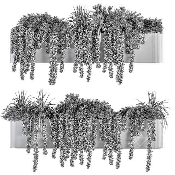 Botanical Box: Hanging Indoor Plant Set 3D model image 5