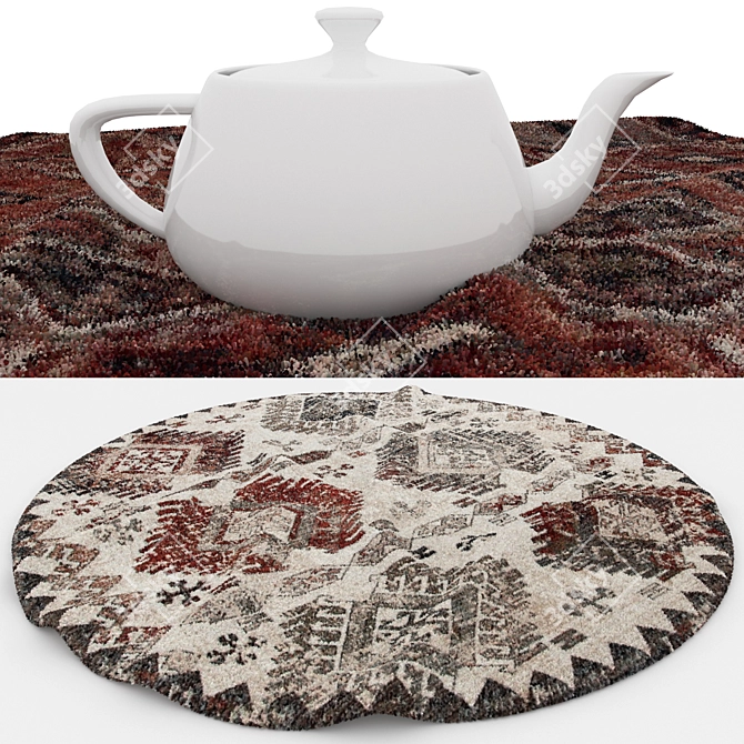 Versatile Rug Set: 8 Stunning Designs 3D model image 4