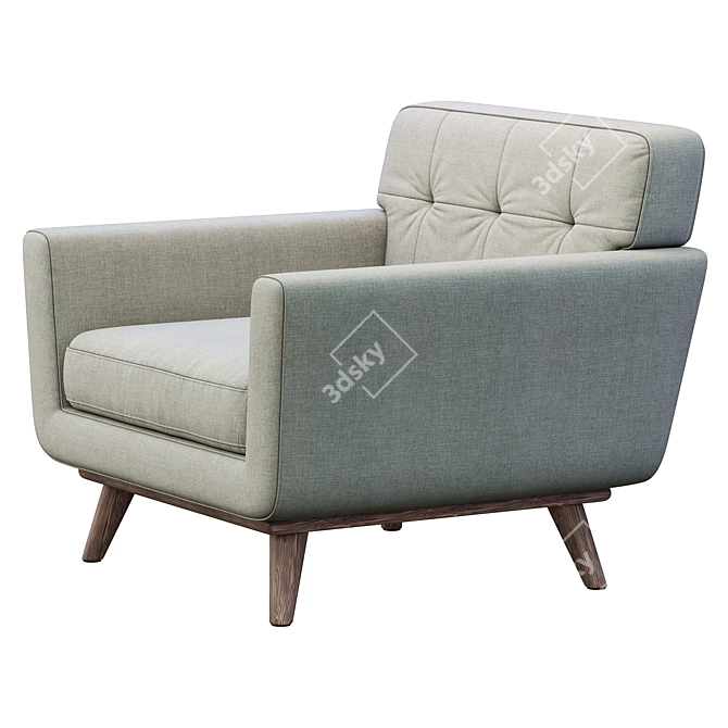 Azure Engage Armchair: Contemporary Design, Ultimate Comfort 3D model image 7
