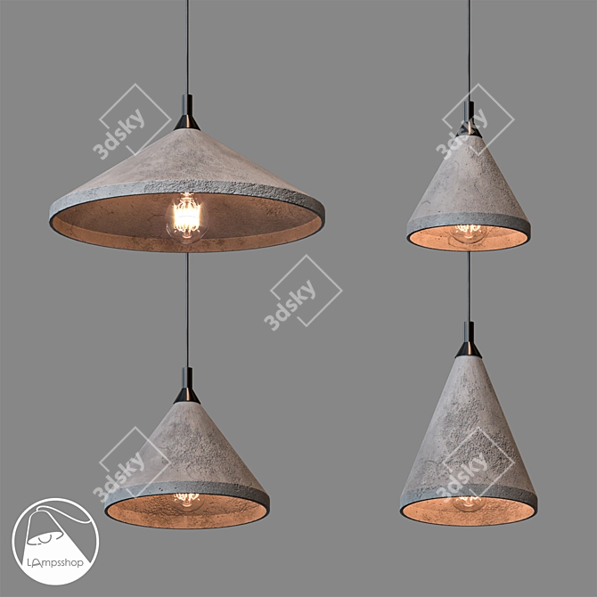 Modern Cone Pendant Light - PDL2111 3D model image 1