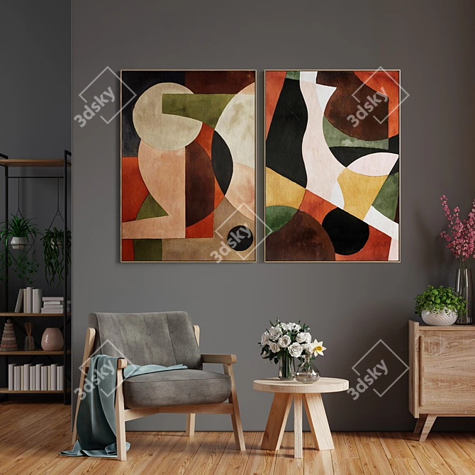 Modern Interior Photo Frames 3D model image 4