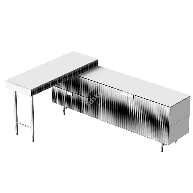 Elegant LaLume Design Console 3D model image 2