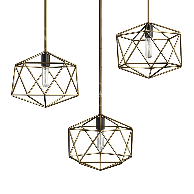 Elegant Astrid Pendant Light 3D model image 1