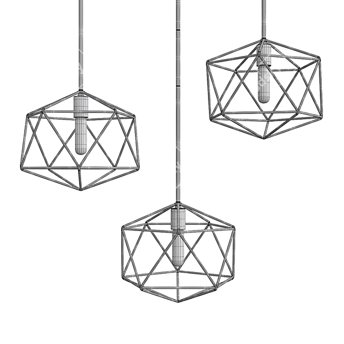 Elegant Astrid Pendant Light 3D model image 2