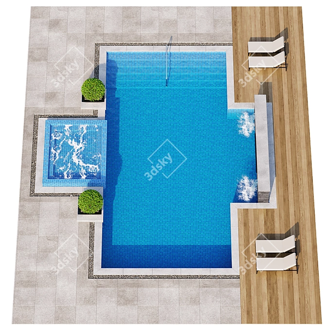 Versatile Pool 31: 3D-Ready Swimming Haven 3D model image 2