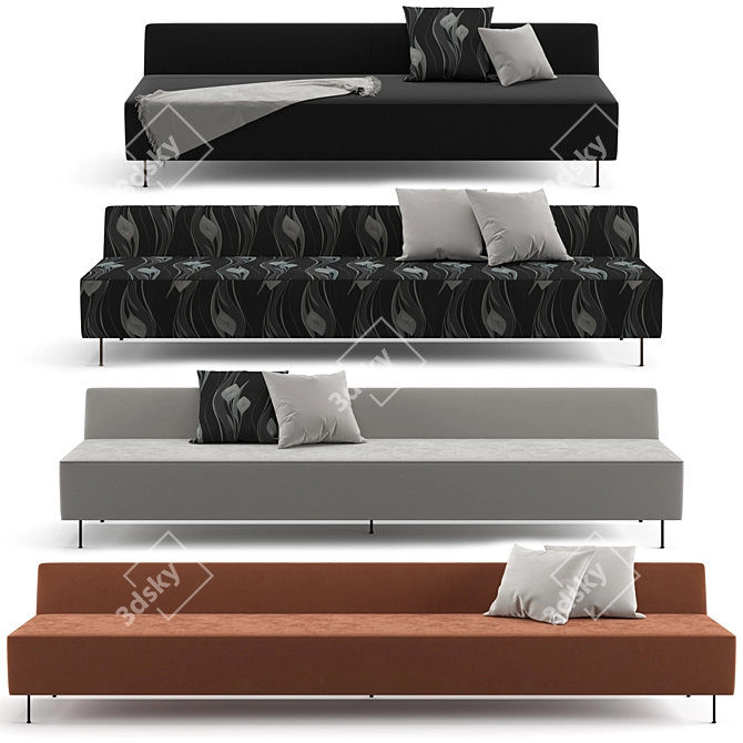 Gubi Modern Line Sofa Set 3D model image 1