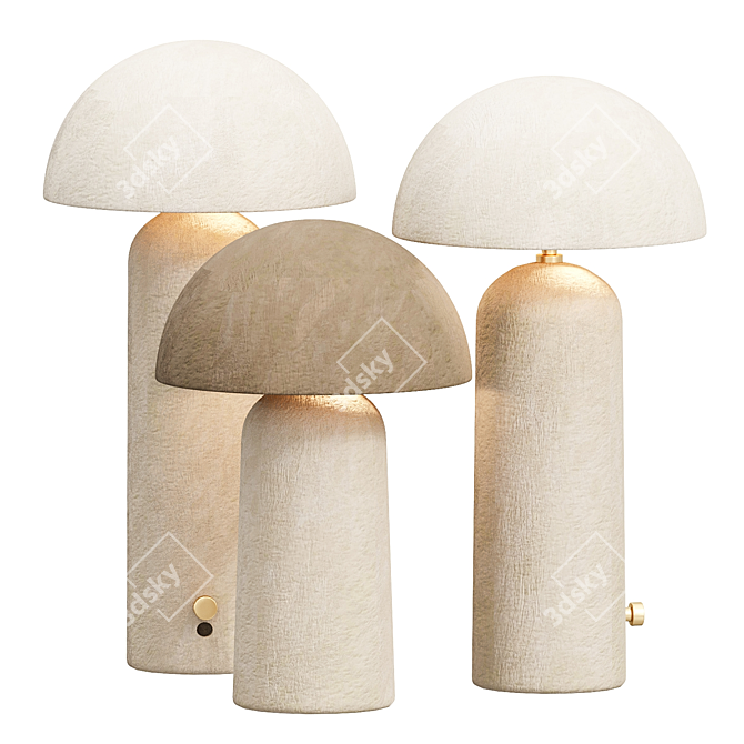 Sleek Sandstone Terra Lamp 3D model image 1