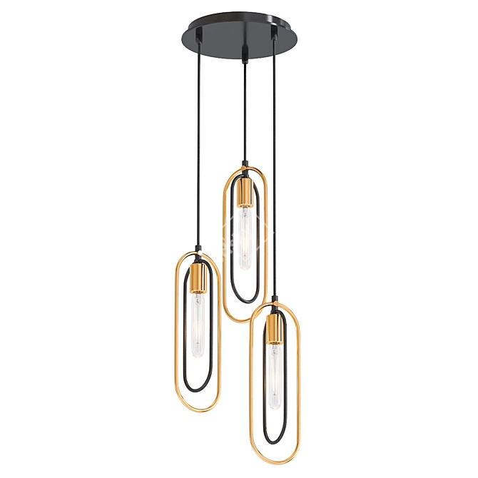 Modern Cluster Pendant Light 3D model image 1