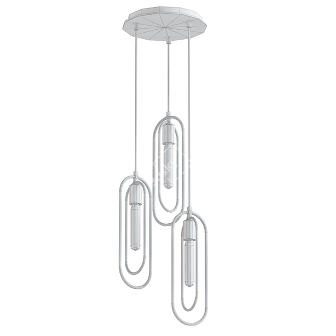 Modern Cluster Pendant Light 3D model image 2