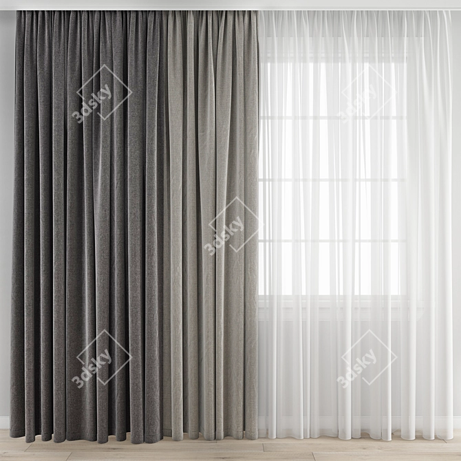 Polygon Curtain Model 3D model image 1