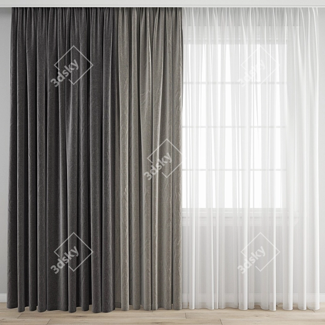 Polygon Curtain Model 3D model image 5