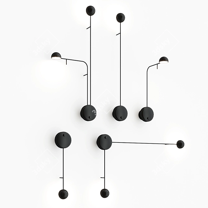 Elegant Wall Light: PIN By Vibia 3D model image 1