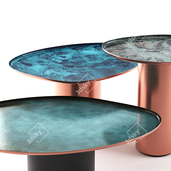 Elegant Drops Coffee Table | De Castelli 3D model image 2