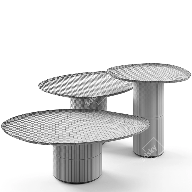 Elegant Drops Coffee Table | De Castelli 3D model image 7
