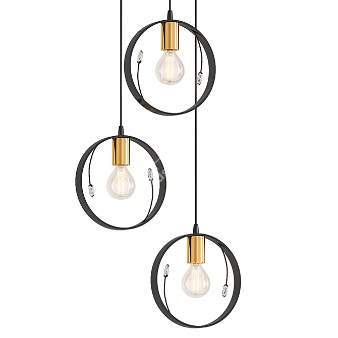 Modern Cluster Pendant Light 3D model image 1