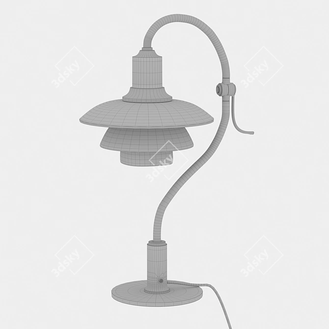 Louis Poulsen Glass Table Lamp 3D model image 2