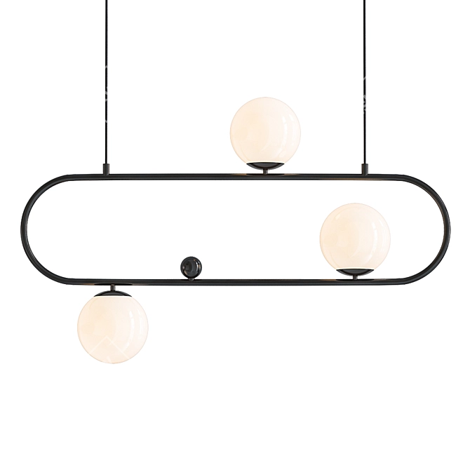 Sleek Bean Pendant Light 3D model image 1