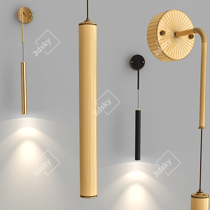 Nette Wall B: Modern Design Lamps 3D model image 2