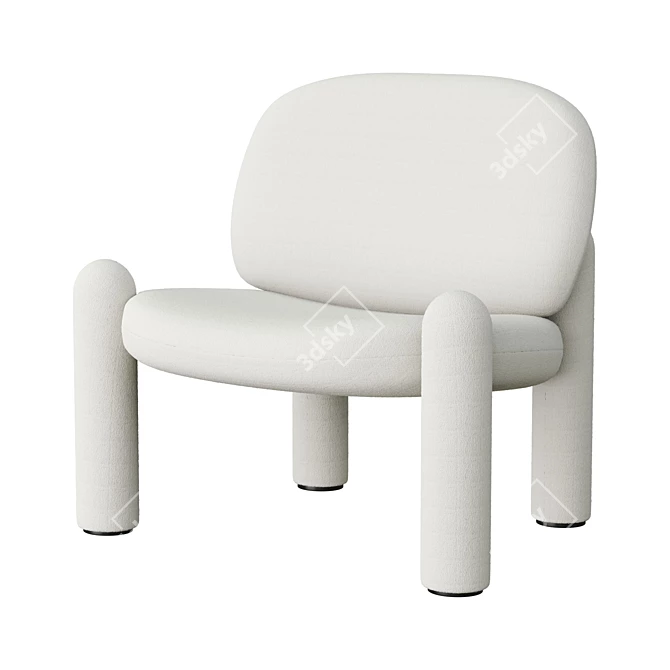 Modern Driade Tottori Armchair 3D model image 1