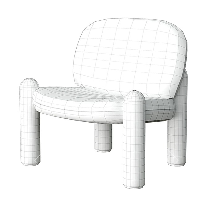 Modern Driade Tottori Armchair 3D model image 4