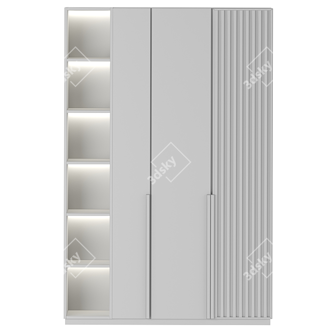 Stylish Wardrobe for Your Bedroom 3D model image 6
