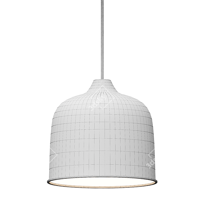  Nordic Minimalist Grain Pendant 3D model image 2